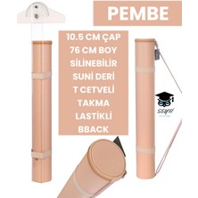 Seyfi Kırtasiye Proje Tüpü Bazuka 10.5 cm Çap 76 cm Boy Silinebilir Suni Deri T Cetveli Takma Lastikli Bback
