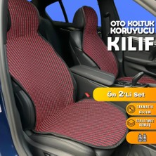 Drs Tuning Ford Maverick Uyumlu Koltuk Kılıfı Minder Çizgili Siyah Kırmızı 2+1 Ön Arka Set