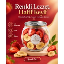 Kemal Ağa 1947 Muz ve Çilek Kuru Meyve Cipsi - Dondurularak Kurutulmuş Freeze Dried Çıtır Muz ve Çilek