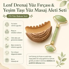 PratikBir Lenf Drenaj Yüz Fırçası & Yeşim Taşı Yüz Masaj Aleti Seti