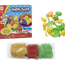 Magıc Sand Fresh Fruıt Kinetik Kum Oyun Seti/ Meyve Kalıplı Oyun Kumu 681 gr