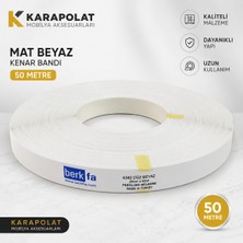Karapolat Berkfa Mat Beyaz Kenar Bandı 20MM x 50 Metre Ütü ile Yapışan Melamin Kenar Bandı