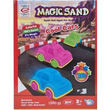 Magıc Sand Renkli Araçlar Kinetik Kum Seti / 500 gr Araba Kalıplı Oyun Kumu