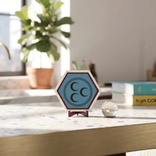 Miaju Geleneksel Çizgili Üç Hilal Ibareli Masaüstü Dekoratif Obje Yaşam Alanlarınıza Estetik ve Zarafet Katan Parça 10X10 cm