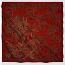 Koyu Turuncu Ed Scarf Vision Art Collection Flare Eşarp