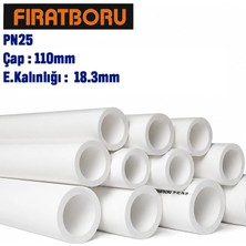 Fırat 110MM 4mt PN25 Pprc Boru, 7B00020110