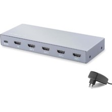 Hadron HDX1432 HDMI Splitter Edıd 8k 60 Hz 1 Giriş 4 Çıkış Gri