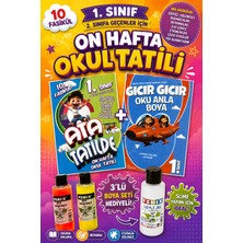 Ata Yayıncılık 1. Sınıftan 2.sınıflara Geçenler Için Ata Tatilde + Oku Anla Boya ( Slime Set Hediyeli)