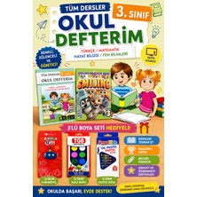 Ata Yayıncılık 3.sınıf Okul Defterim + Smiling Practice Book (Boya Seti Hediyeli)