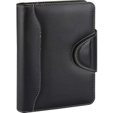 Hsc Bilişim 2k 4680 Ajanda Tarihsiz Çizgili 14 x 20 cm Ajanda/defter Hesap Makineli Suni Deri Organizer, Siyah