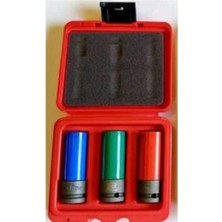 Bsr 1/2" Darbeli Lokma Seti 17,19,21 mm Plastik Kaplı Jantları Çizmez