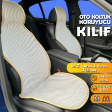 Drs Tuning Volvo S60 Uyumlu Koltuk Kılıfı Minder Krem 2+1 Ön Arka Set