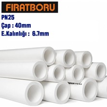Fırat 40MM 4mt PN25 Pprc Boru, 7B00020040