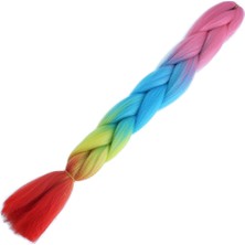 Hsc Bilişim Afrika Örgülük Ombreli Sentetik Saç 100 Gr. - Pembe / / Sarı / Kırmızı