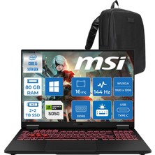 Asus Tuf Gaming F16 FX608JHI Intel Core I5 14450HX 80GB Ddr5 2tb+2tb SSD 8GB/RTX5050 115W 16" Fhd+ 16:10 (1920 x 1200, Wuxga), IPS sRGB:100.00%,144Hz WINDOWS11PRO Gaming WTU231P38+ZETTAÇANTA