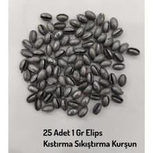 Captain Kıstırma Sıkıştırma Kurşun Elips 25 Adet 1 gr