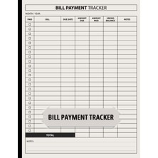 Hsc Bilişim Bill Payment Tracker: Bill Tracker | Monthly Bills Organizer | Monthly Bill Payment Log Bo