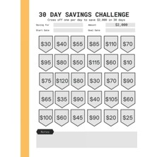 Hsc Bilişim Independently Published 30 Day Money Challenge Tracker: $2k Savings Challenge In A Month - Daily Bi