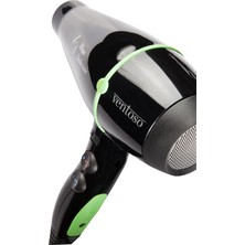 Hsc Bilişim Ventoso V3 MEGATURBO5500 Verde 2500 W Profesyonel Saç Kurutma Fön Makinesi Siyah