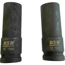 Bsr 17 ve 19MM Uzun Darbeli Lokma 1/2 Inch, 2 Adet