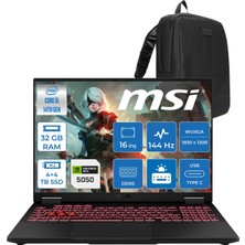 Asus Tuf Gaming F16 FX608JHI Intel Core I5 14450HX 32GB Ddr5 4tb Ssd+4tb SSD 8GB/RTX5050 115W 16" Fhd+ 16:10 (1920 x 1200, Wuxga), IPS sRGB:100.00%,144Hz Freedos Gaming WTU231F16+ZETTAÇANTA