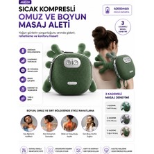 Deanb Boyun ve Omuz Masaj Aleti 4000MAH Şarjlı 3D Yoğurma 3 Kademe Sıcak Kompres Masaj Cihazı