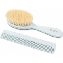 Hsc Bilişim Parcelona French Grooming Combo Gri 15,24 cm Selüloit Yumuşak Doğal Ipek Kıllar Bebek Fırçası Ta