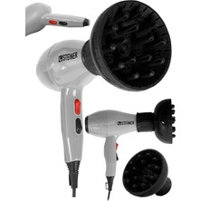 Hsc Bilişim Steiner 3800 Watt Professional Saç Kurutma Makinesi Ac Motor Fön Makinesi + Difüzör + 2 Adet