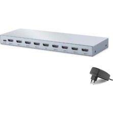 Hadron HDX1433 HDMI Splitter Edıd 8k 60 Hz 1 Giriş 8 Çıkış Gri