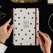 Hsc Bilişim 2026 Spiralli Günlük Ajanda 12 Aylık – 17X24 cm Puantiye