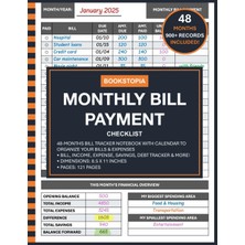 Hsc Bilişim Monthly Bill Payment And Organizer: Simple Bill Payment Tracker Monthly Organizer For Fina