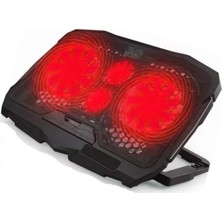 Hsc Bilişim D17-4 Adet Fanlı Kırmızı Ledli 17" Pro Standlı Soğutucu