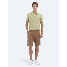 Kip Limon Küfü Desenli Polo Yaka Pamuk Karışımlı T-Shirt