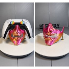 Dekoratif Oni Maske Oyun Kolu Tutucu ve Gamepad Standı