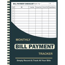 Hsc Bilişim Independently Published Bill Payment Tracker: Bill Tracker And Monthly Bill Payments Check