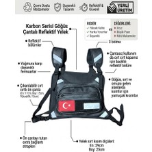 Fox Rider Tek Gözlü Reflektörlü Motosiklet Göğüs Çantası – Carbon Fiber Desenli, Su Tutmaz