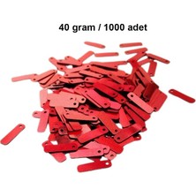 Royaleks Group Kırmızı 15 x 5 mm Dantel Oya Yazma Halhal Abiye Lazer Kesim Pul 1000 Adet / 40 Gram
