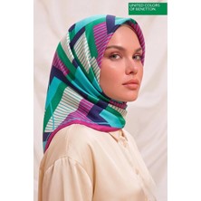 United Colors Of Benetton Sıena Desenli Eşarp -1008-90*90