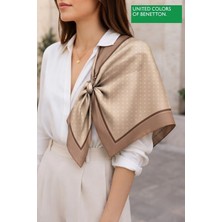 United Colors Of Benetton Sıena Desenli Eşarp -1001-90*90