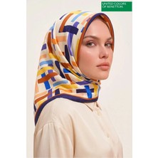 United Colors Of Benetton Sıena Desenli Eşarp -1004-90*90
