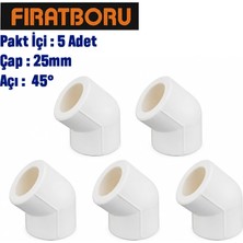 Fırat 25MM*45° Dirsek, Pprc 25*45 Dirsek, 5 Adet, 7B00023020