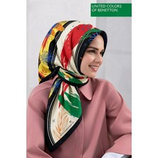 United Colors Of Benetton Sıena Desenli Eşarp -1002-90*90