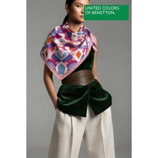 United Colors Of Benetton Sıena Desenli Eşarp -1003-90*90