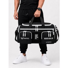 Talentteles Duffle Whıte Black 45L Spor Çantası