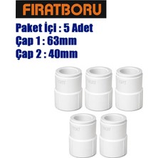 Fırat 63MM*40MM Redüksiyon, 63*40 Redüksiyon, 5 Adet, 7B22063040