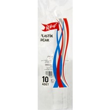 Roll-Up Plastik Şeffaf Bıçak 10'lu