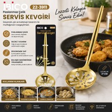 Ttt Metal Servis Kevgiri - 27 cm - Gold Renk