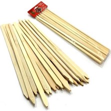 Royaleks Group Bambu Adana Kebap Şişi Ahşap 25 Adet Yassı Çöp Şiş Kebap Şişi 30 cm