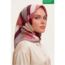 United Colors Of Benetton Sıena Desenli Eşarp -1008-90*90