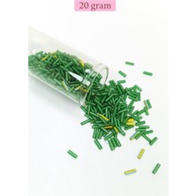 Royaleks Group Uzun Boru Kesme Boncuk Çap 2mm Uzunluk 10 mm - 20 Gram - Yeşil - BNC256